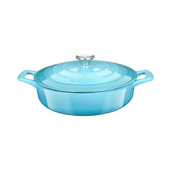 Enameled Cast Iron 2 Quart Sauce Pan with Lid - Blue – Eco + Chef Kitchen
